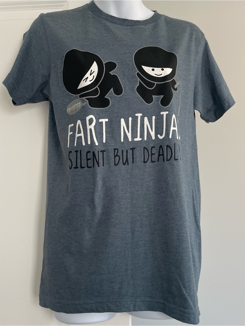 Fart Ninja Graphic Tee - Slate Blue